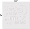 I Love You to the Moon and Back Embossing 12 x 12 Stencil | FS057 By Designer Stencils | Word & Phrase Stencils | Reusable Stencils for Painting on Wood, Wall, Tile, Canvas, Paper, Fabric, Furniture, Floor | Stencil for Home Makeover